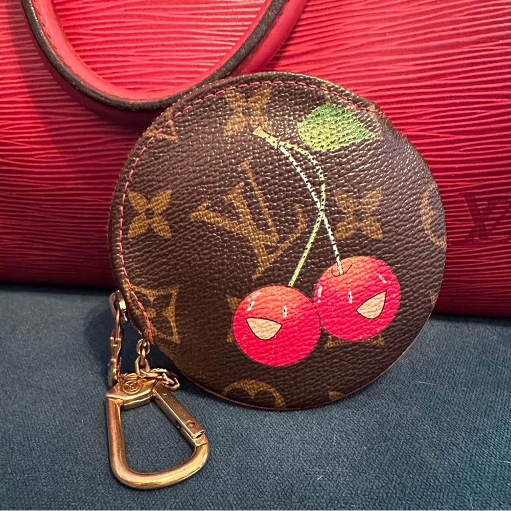 Louis Vuitton X Murakami Cerise Cherries Round Coin Purse